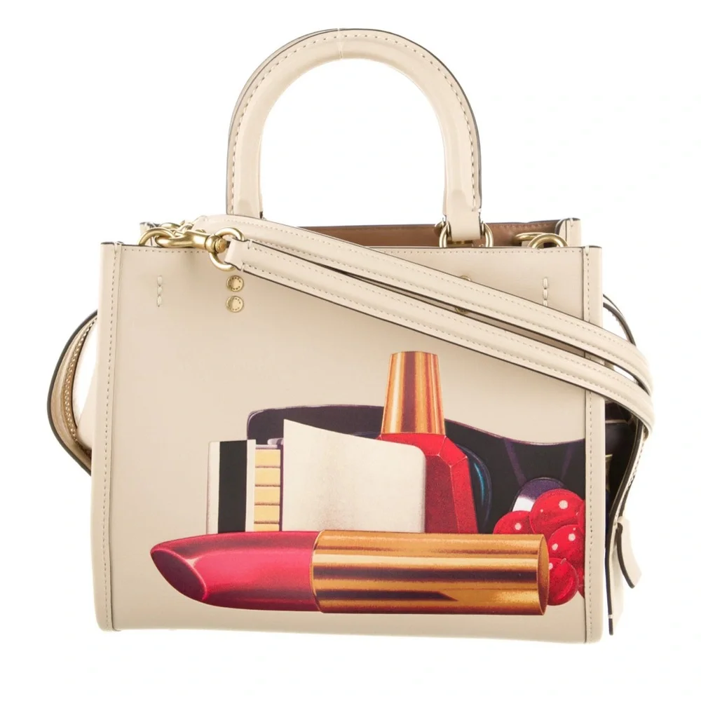 RARE COACH X TOM WESSELMAN LIPSTICK NUDE GRAPHIC TOTE BAG. - Picture 1 of 4